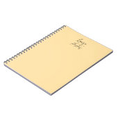 Carnet Écriture Classique Élégante Couleur Beige Nom (Côté gauche)