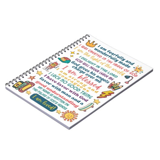 Carnet Écriture d'affirmation positive garçons (Côté gauche)