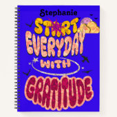 Carnet Écriture de gratitude de style rétro funky et colo (Devant)