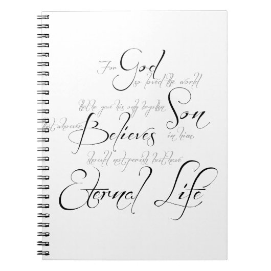 Carnet écriture de Jean 3:16 (Devant)