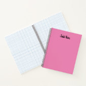 Carnet Écriture de nom personnel rose simple (Intérieur)