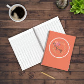 Carnet Écriture de prières avec des fleurs d'aquarelle co