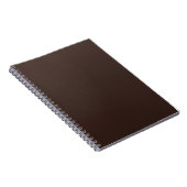 Carnet Écriture de texture de cuir brun foncé élégant (Côté Droit)