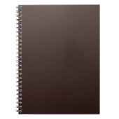 Carnet Écriture de texture de cuir brun foncé élégant (Devant)