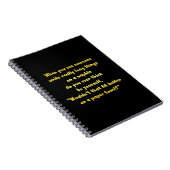 Carnet Écriture drôle sur une blague de serviette (Côté Droit)