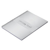 Carnet Écriture élégante de monogramme modifiable | Gris (Côté gauche)