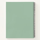 Carnet Écriture Élégante Typographie Vert Doux Année Sêni (Dos)