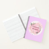 Carnet Écriture féminine vertueuse avec fleurs d'aquarell (Intérieur)