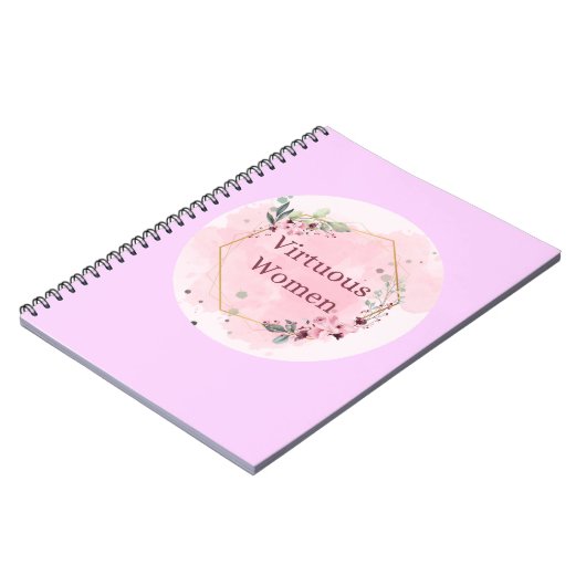 Carnet .Écriture féminine virtueuse avec fleurs d'aquarel (Côté gauche)