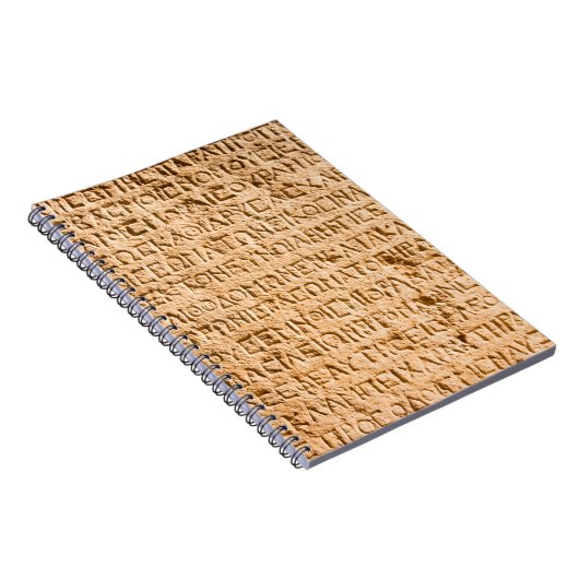 Carnet écriture grecque ancienne ciselée sur pierre (Côté Droit)
