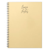 Carnet Écriture manuscrite classique Nom élégant Couleur  (Devant)