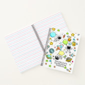 Carnet Écriture manuscrite des fusées spatiales astronaut (Intérieur)