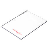 Carnet Écriture manuscrite Script élégant Plaque simple R (Côté gauche)