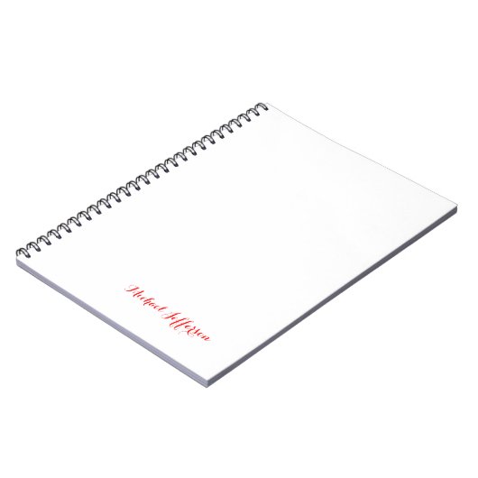 Carnet Écriture manuscrite Script élégant Plaque simple R (Côté gauche)