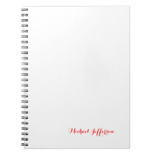 Carnet Écriture manuscrite Script élégant Plaque simple R