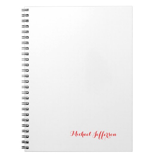 Carnet Écriture manuscrite Script élégant Plaque simple R (Devant)