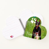 Carnet Écriture manuscrite superposition Doberman Pinsche (Intérieur)