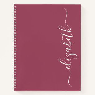 Carnet Écriture Moderne Élégante Personnalisée