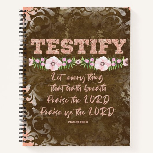 Carnet Écriture Prière et Bible Notes d'étude (Devant)