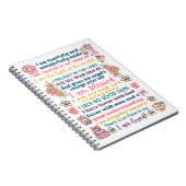 Carnet Écriture sainte d'affirmation positive pour filles (Côté Droit)