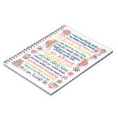 Carnet Écriture sainte d'affirmation positive pour filles (Côté gauche)