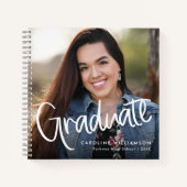 Carnet Écriture tendance Graduation Photo Keepsaké invité (Devant)