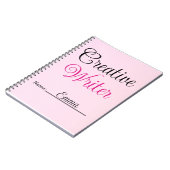 Carnet Écrivain créatif Pastel Pink (Côté gauche)