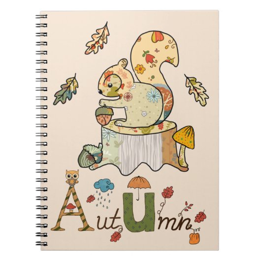 Carnet Écureuil coloré (Devant)