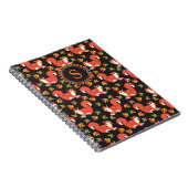 Carnet Écureuil et feuille d'automne Motif Monogramme (Côté Droit)