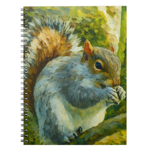 Carnet Écureuil impressionniste dans le feuillage foresti (Devant)