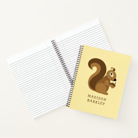Carnet Écureuil Mignon Enfant de la Forêt (Intérieur)
