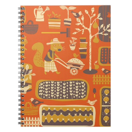 Carnet Écureuils de jardin : Scène animal lunaire (Devant)