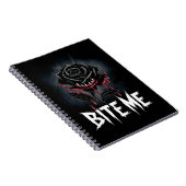 Carnet Edgy 'Bite Me' Design Rose gothique (Côté Droit)