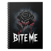 Carnet Edgy 'Bite Me' Design Rose gothique (Devant)