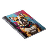 Carnet Edgy Bulldog Grunge Arrière - plan (Côté Droit)