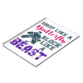 Carnet Édifice du gardien de but de hockey comme une bête (Côté gauche)