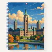 Carnet Édifice du Parlement du Canada Ottawa, City Skylin (Devant)