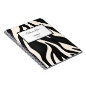 Carnet Editable Animal Zebra Black White (Côté Droit)