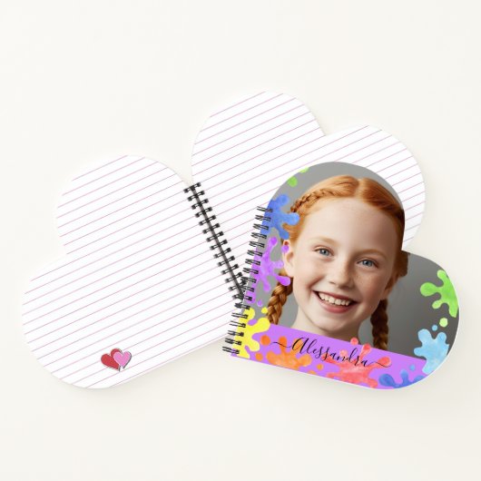 Carnet Editable Pastel Splash  cute Custom Photo Frame  (Intérieur)