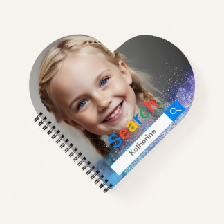 Carnet Editable Photo blue grey glitter Google