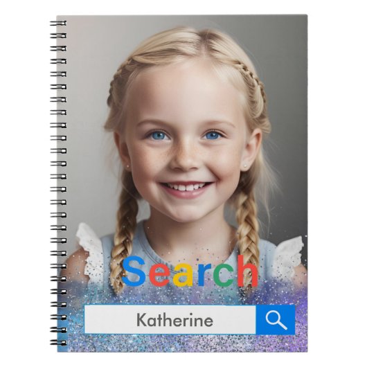 Carnet Editable Photo Google search Bar unique gift (Devant)