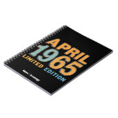 Carnet Édition limitée 1965 pour les 60 ans Cadeau  (Côté gauche)