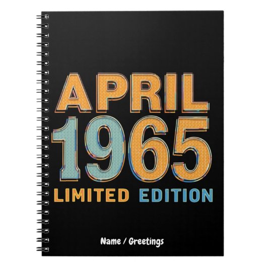 Carnet Édition limitée 1965 pour les 60 ans Cadeau  (Devant)