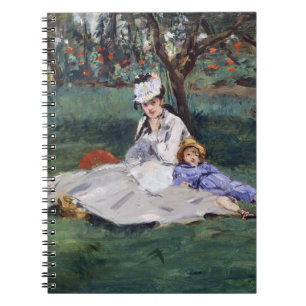 Carnet Edouard Manet - La famille Monet dans leur jardin