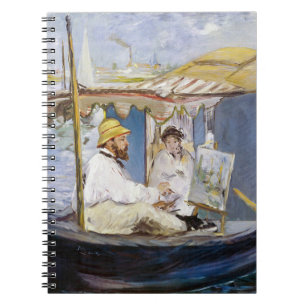 Carnet Edouard Manet - Monet dans son bateau-atelier