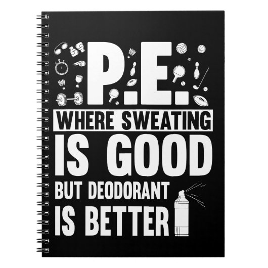 Carnet Éducation physique PE Enseignant plaisanter (Devant)