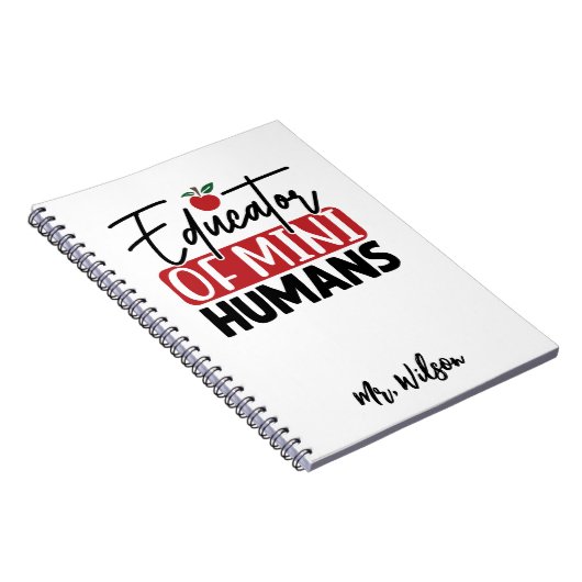 Carnet Educator of Mini Humans Notebook – Funny Teacher (Côté Droit)