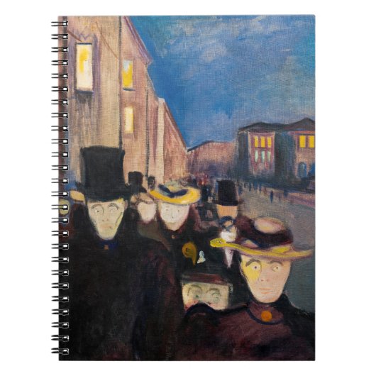 Carnet Edvard Munch - Soirée sur Karl Johan Street (Devant)