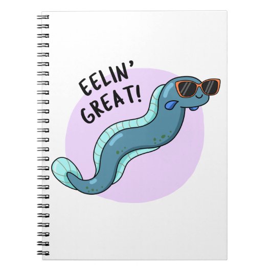 Carnet Eelin Great Funny Slippery Eel Pun (Devant)