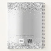 Carnet Eeucalyptus blanc argenté élégant (Dos)